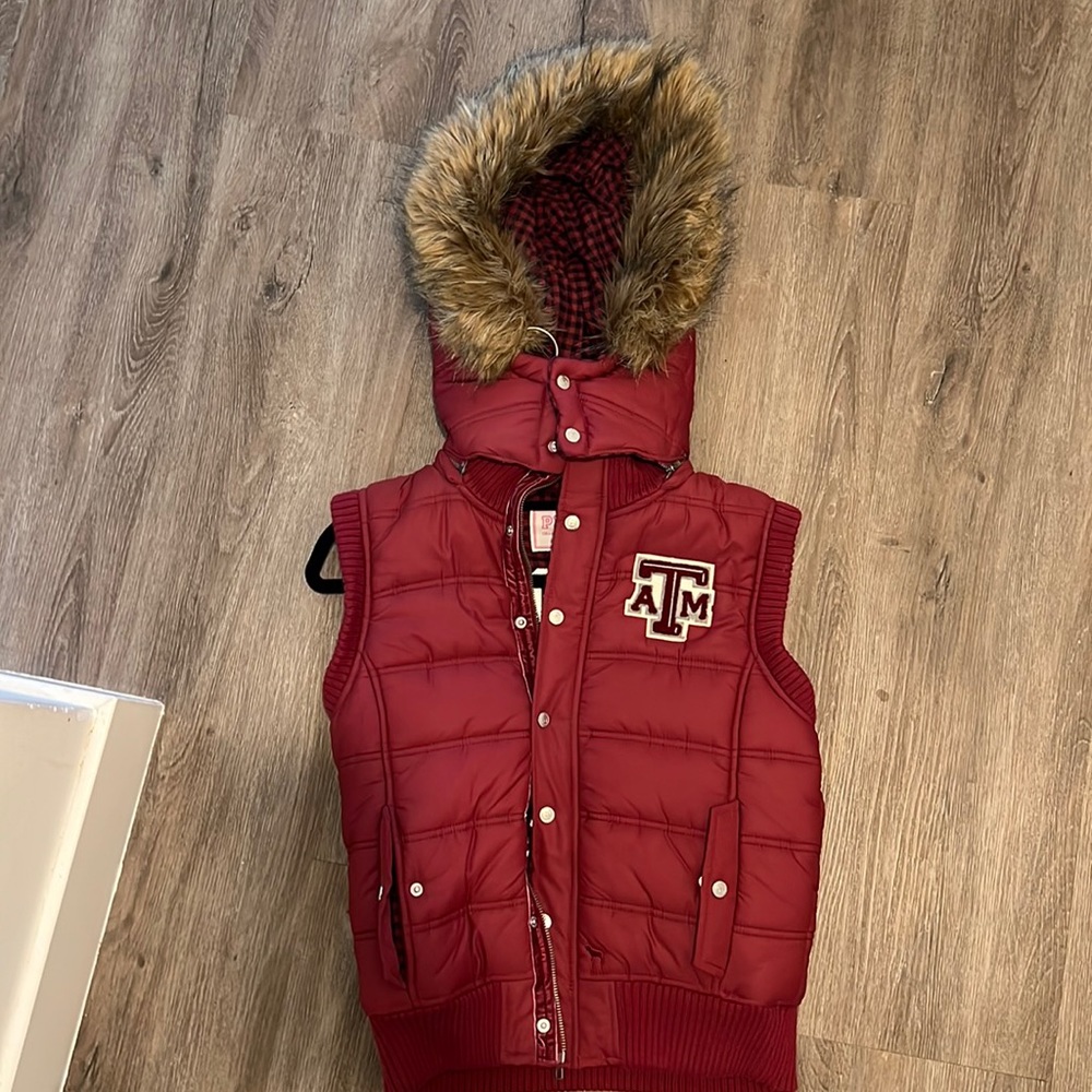 Texas A&M Vest with removable hoodie!